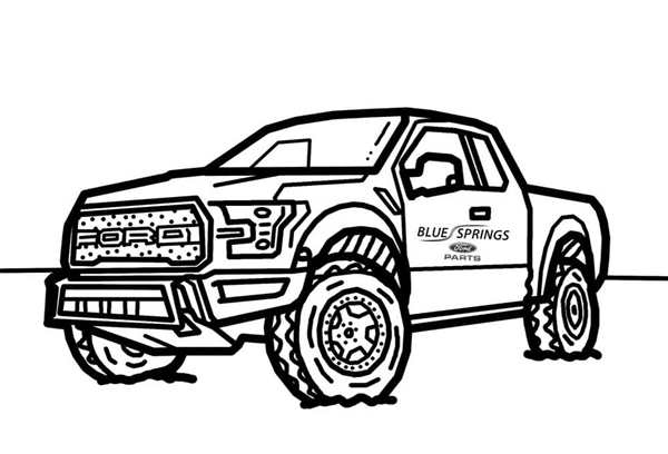 Раскраска Ford f150