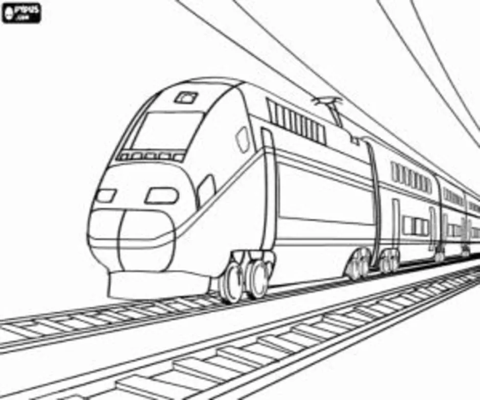Скоростной поезд сбоку вектор