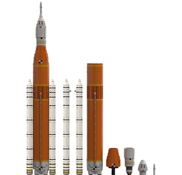 Раскраска Space Launch System Вместе с Марсом в