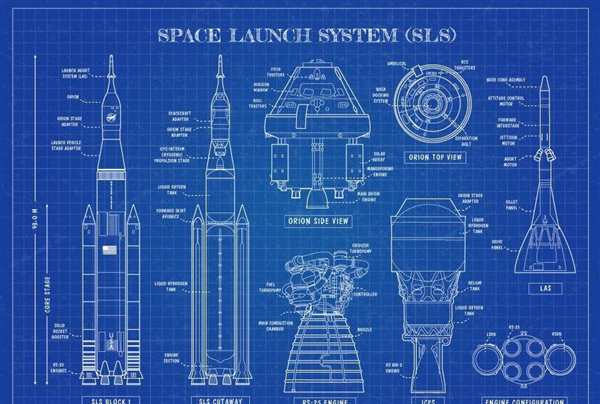 Раскраска Space Launch System Вместе с Марсом в