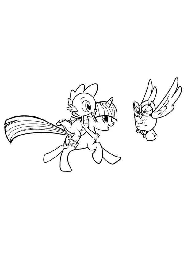 My little Pony раскраска Спайк