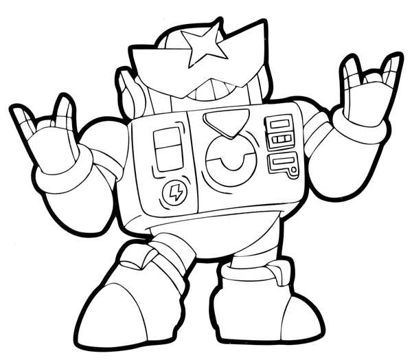 Раскраска Brawl Stars тик