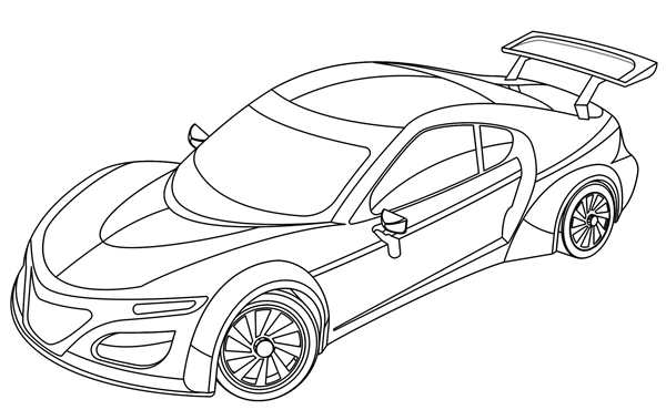 Раскраска Спортивная Машина Acura