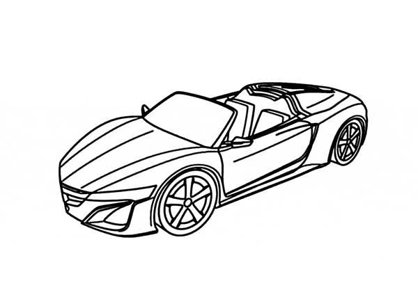 Раскраска Спортивная Машина Acura