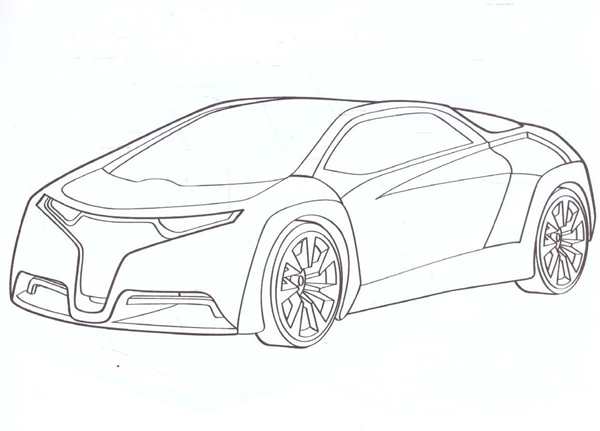Раскраска Спортивная Машина Acura