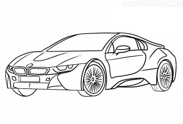 Раскраска Спортивный Автомобиль BMW