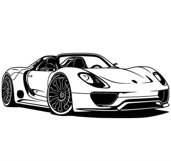 Раскраски Порше 911 турбо