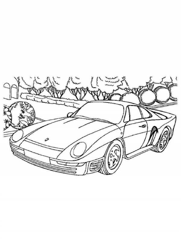 Раскраска Порше 918