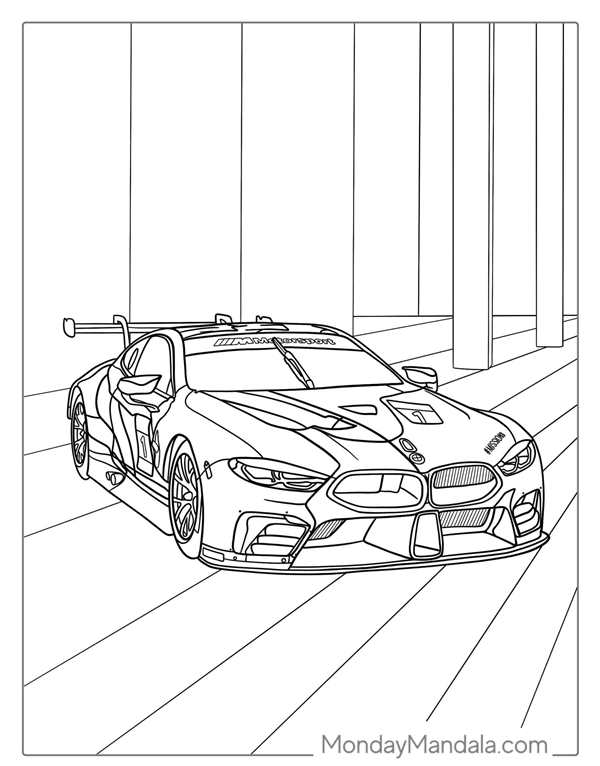 BMW m4 раскраска