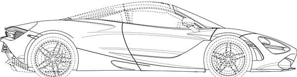 Раскраска Макларен 720s