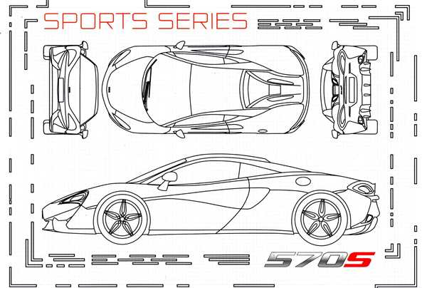 Макларен 720s чертеж