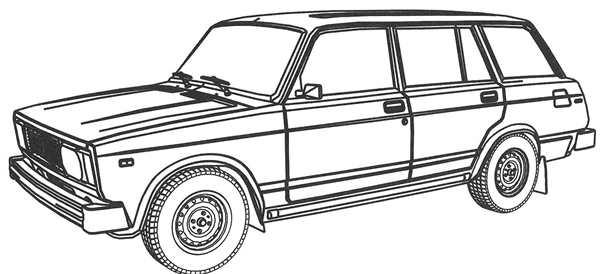 Лада 2107 спереди раскраска