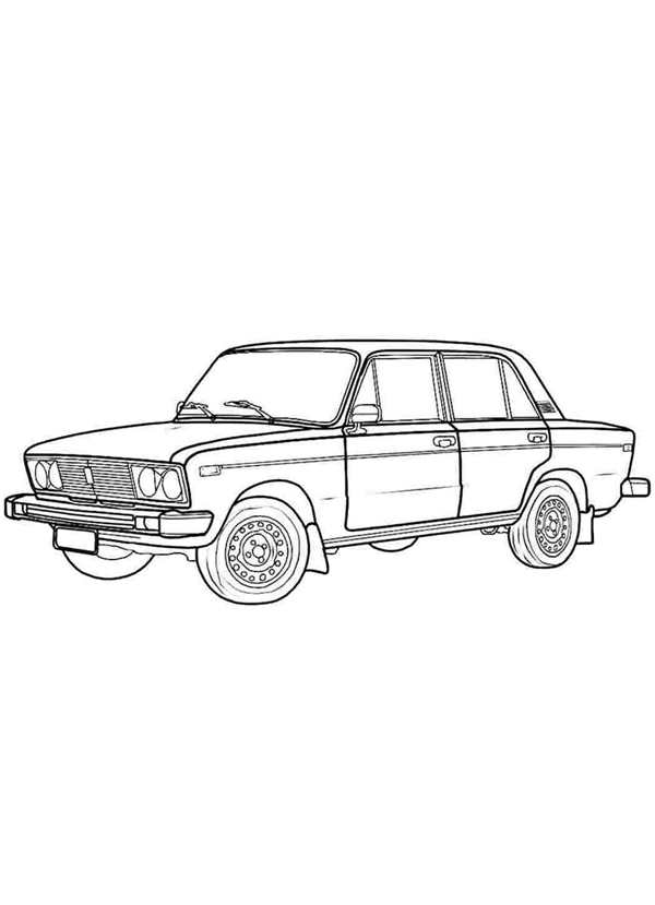 ВАЗ 2107 контур сбоку