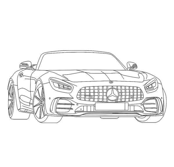 Раскраска Мерседес АМГ gt 63