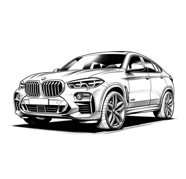 Раскраска спорткара БМВ M3 GTR в деталях