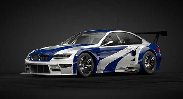 Раскраска спорткара БМВ M3 GTR в деталях