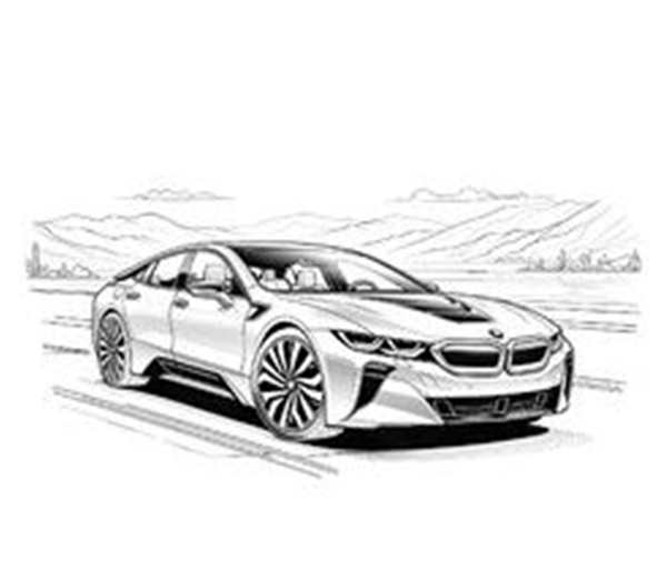 Раскраска спорткара БМВ M3 GTR в деталях