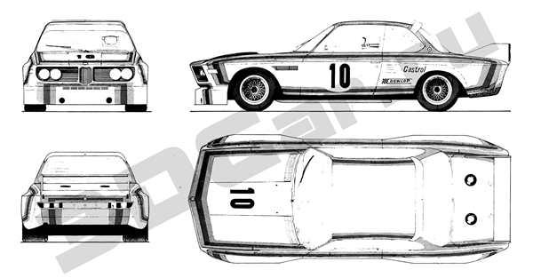 Раскраска спорткупе BMW 30 CSL Ваши Руки Волшебство