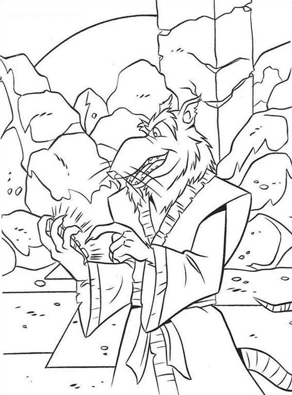 Раскраска сSensei Splinter