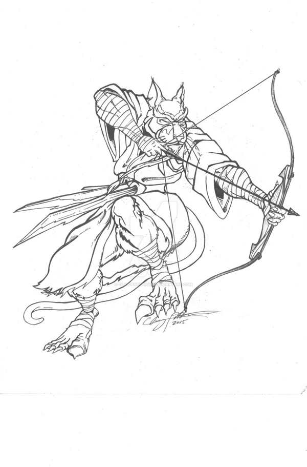 Раскраска сSensei Splinter