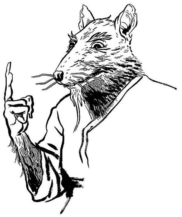 Раскраска сSensei Splinter