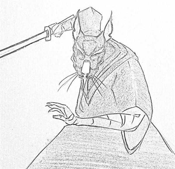 Раскраска сSensei Splinter