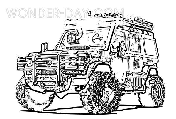 Раскраска Мерседес Гелендваген g63 AMG