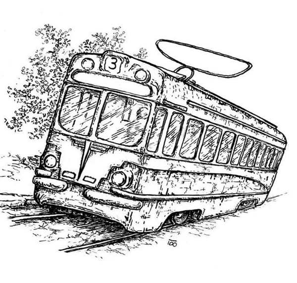 Чертеж троллейбуса БКМ 321