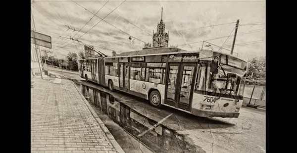 Троллейбус раскраска для детей