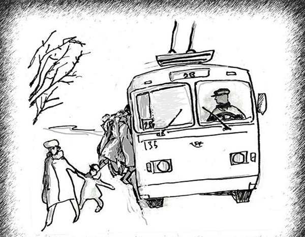 Раскраска троллейбус