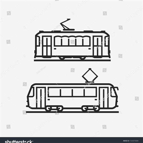 Трамвай раскраска