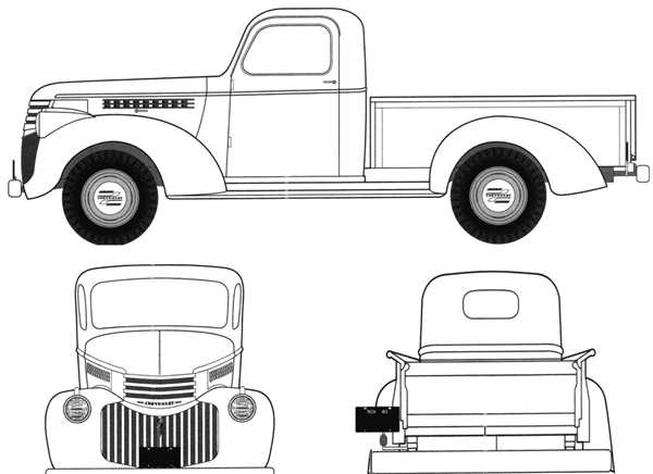 Раскраска старого пикапа Chevrolet Воскресите classic на
