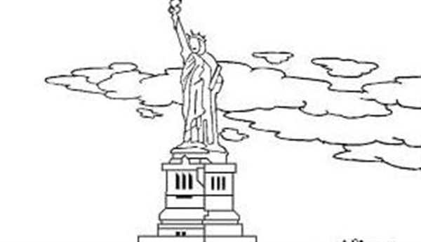 Раскраска статуя свободы США