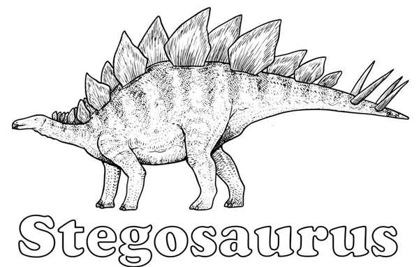 Раскраска стегозавра веселые приключенияdinosaurs