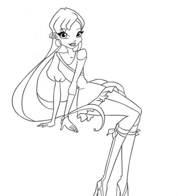 Раскраски Winx Стелла