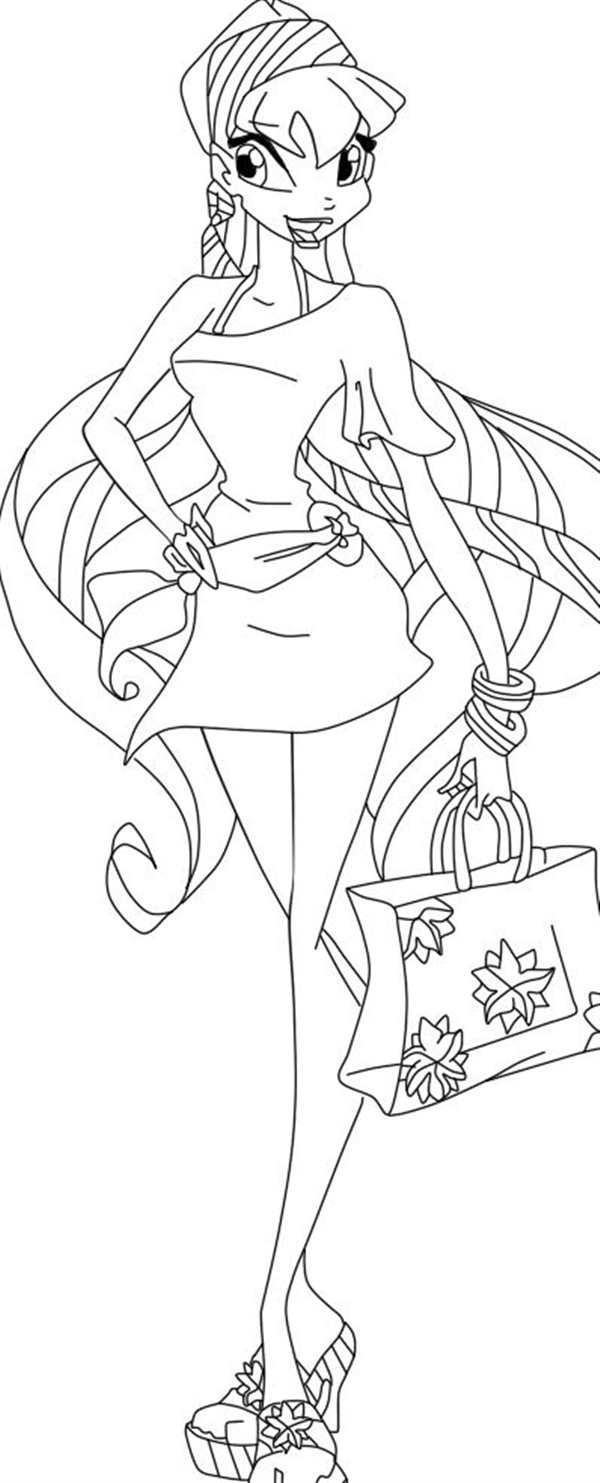 Раскраски Winx Стелла