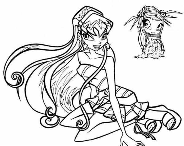 Раскраски Winx Стелла
