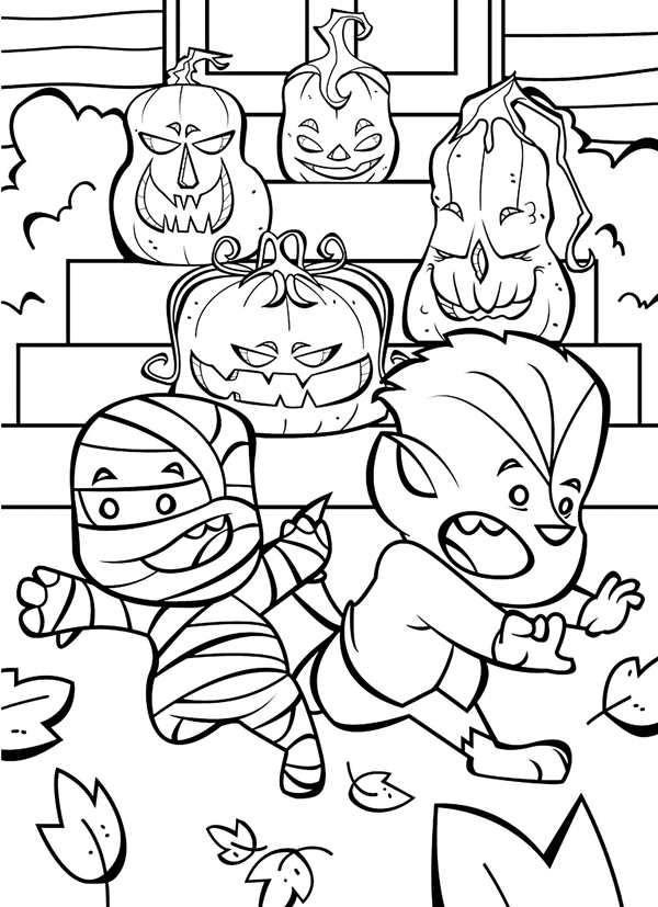 Happy Halloween раскраски для детей