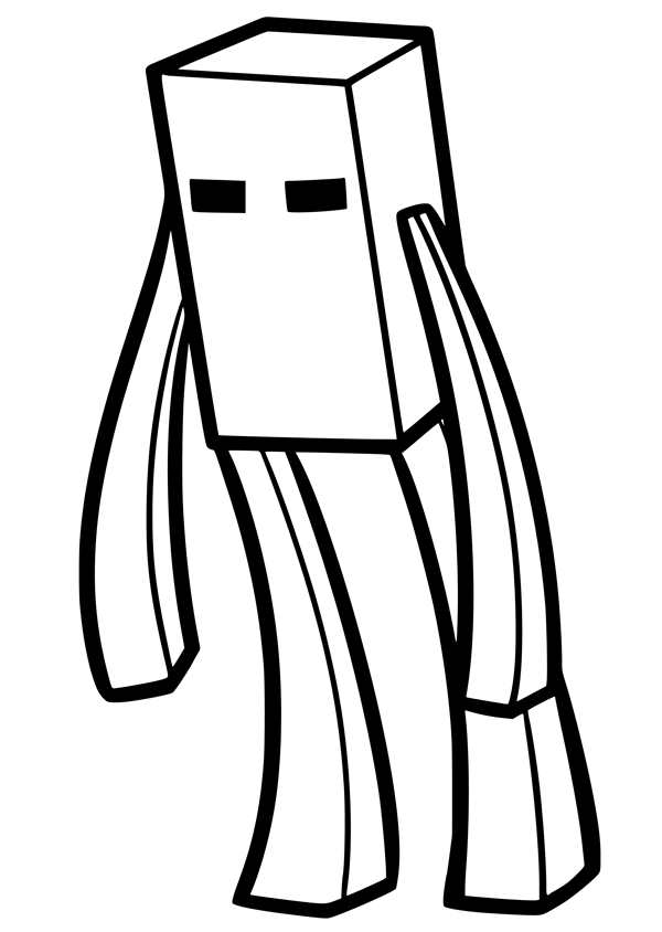 Раскраска Minecraft Enderman