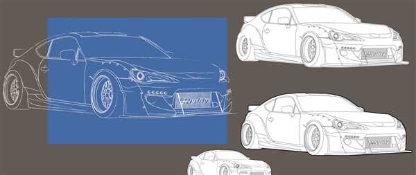 Subaru BRZ раскраска