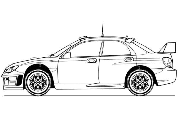 Subaru BRZ раскраска