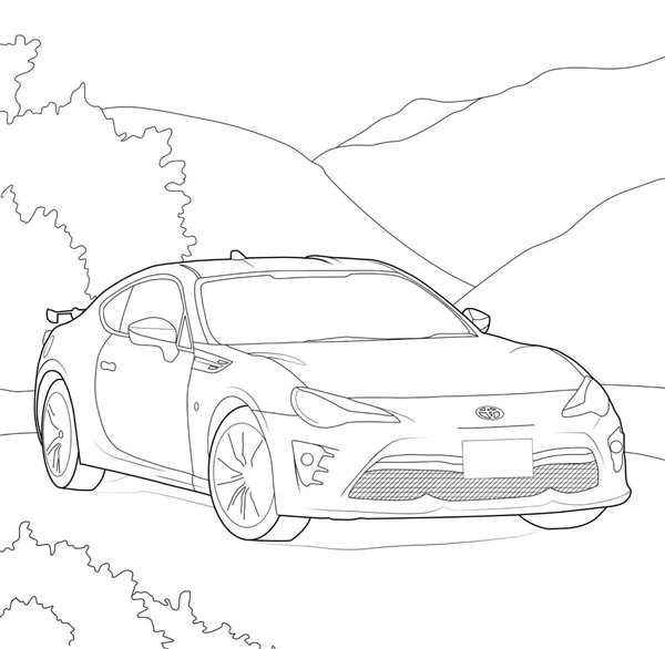 Тойота gt86 черно белая