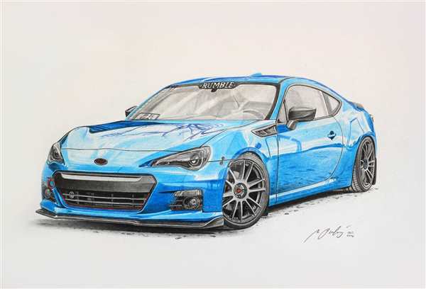 Раскраска Subaru BRZ Концепт Вдохновляйся и Создавай