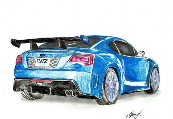 Раскраска Subaru BRZ Концепт Вдохновляйся и Создавай