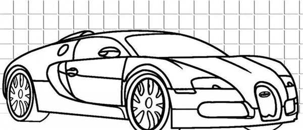 Раскраска суперкара Buggati Mistral