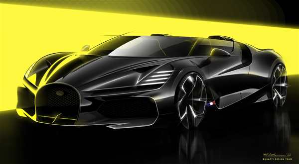 Раскраска суперкара Buggati Mistral