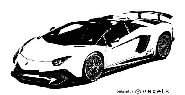 Раскраска Lamborghini Gallardo
