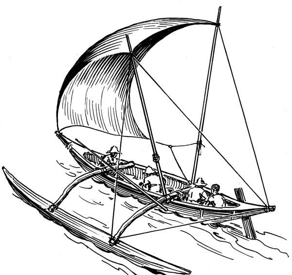 Лодка раскраска