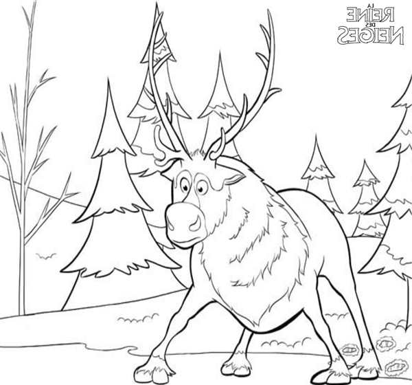 Раскраска Свена из Холодного сердца 2