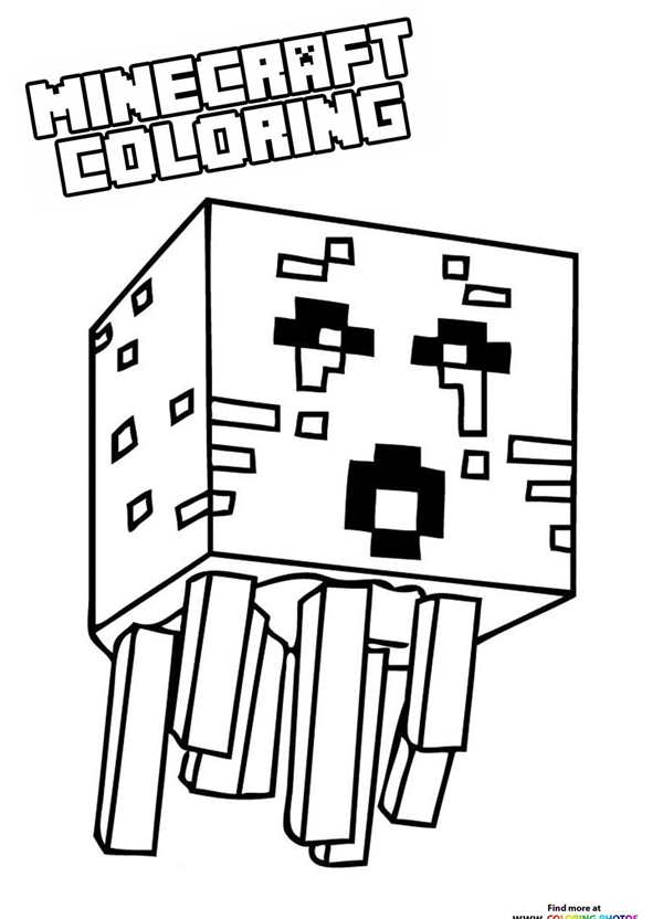 Раскраска Свиньи из Minecraft